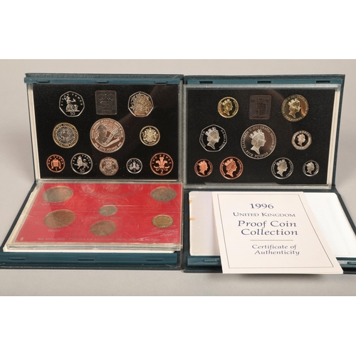 184 - Royal mint 1996 Proof coin collection, Royal mint 1998 Fiftieth birthday HRH Prince Charles Proof co... 