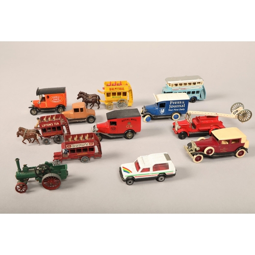 248 - Collection of model vehicles, miniature dolls part teasets etc