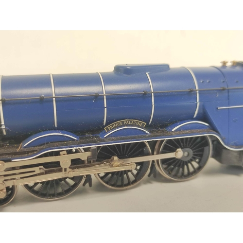 111 - Three Hornby 00 gauge locomotives to include two BR dark blue 4-6-2 Class A3 'Prince Palatine' locom... 