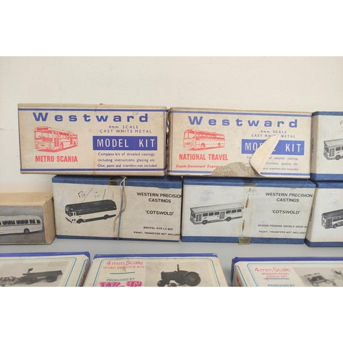 75 - Twelve boxed 4mm die-cast model vehicle construction kits comprising of four examples by Western Pre... 