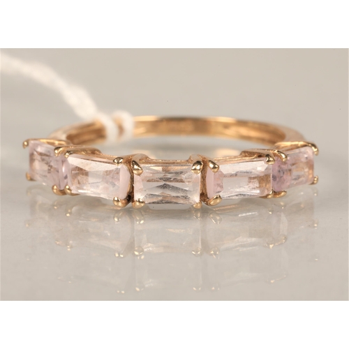 105 - Ladies 9ct gold gem set ring ring size O