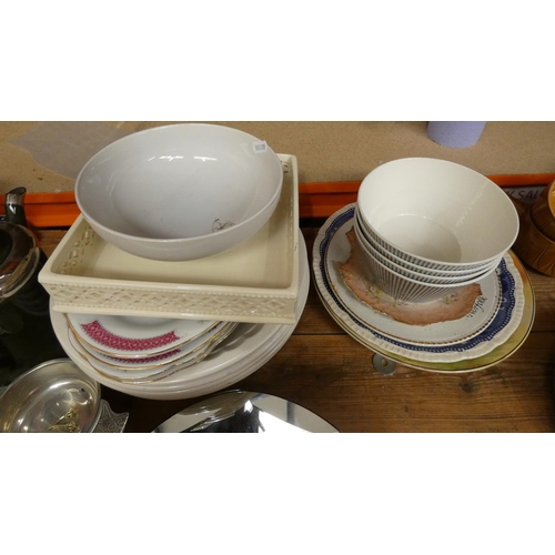 17 - Two boxes of sundry dinnerware.