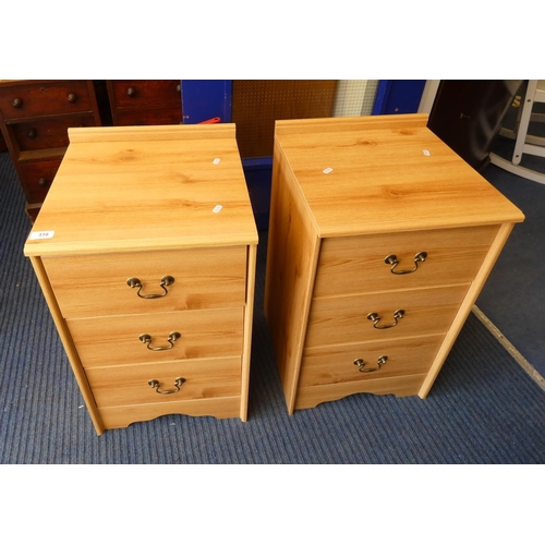 310 - Two modern bedside cabinets each fitted three drawers