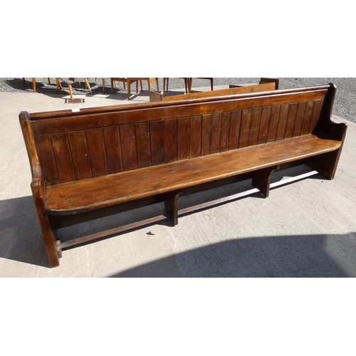 315 - Large pine church pew.  243cm