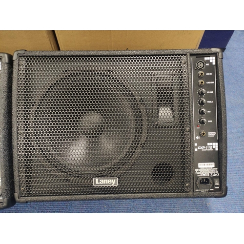 436 - Laney CXP112 240w active stage monitor speakers x2