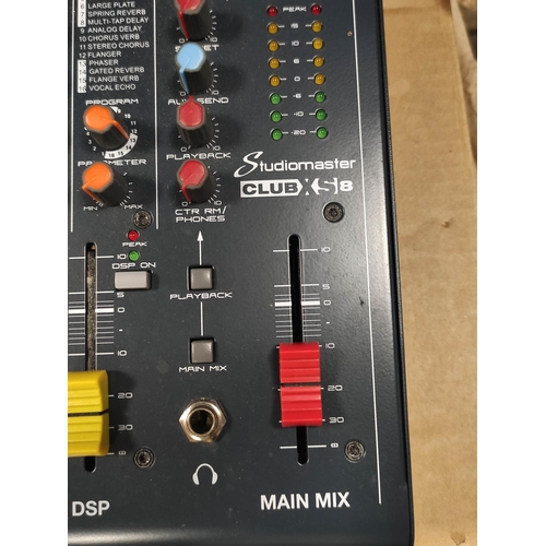 440 - Studiomaster Club XS8 8 track mixer with box and instructions. Also a Studiomaster C2-2. (2)