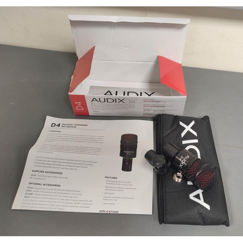 442 - Two boxed Audix microphones to include a D6 Dynamic microphone and a D4 Dynamic Hypercardiod microph... 