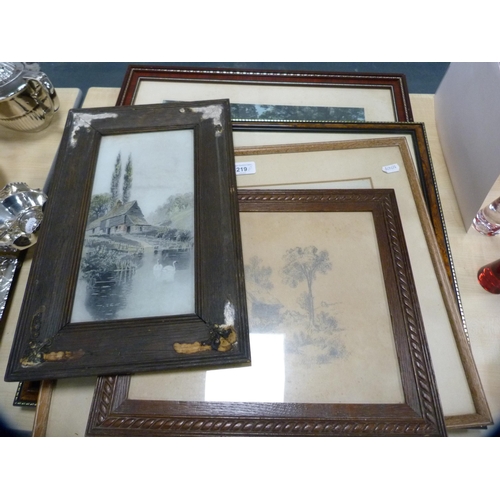 98 - Miscellaneous prints and pictures to include a watercolour and other prints.