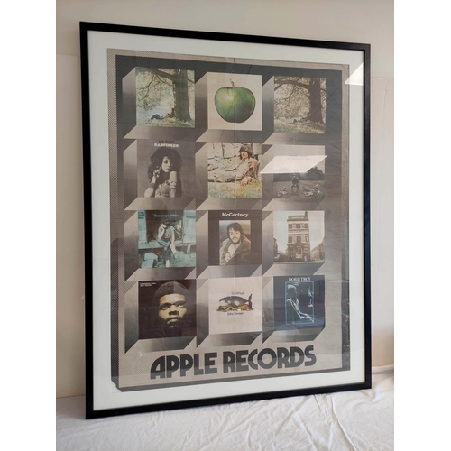 335E - Large Apple Records poster detailing all releases for 1970 to include John Lennon Plastic Ono Band, ... 