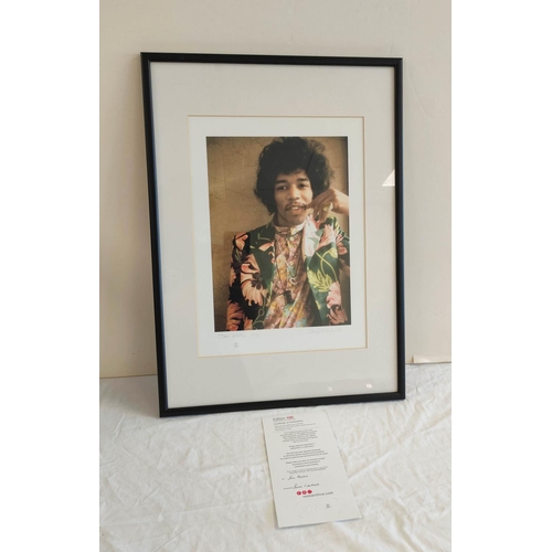 335F - Limited edition Jimi Hendrix photographic print by Rockarchive pencil signed by photographer Barrie ... 