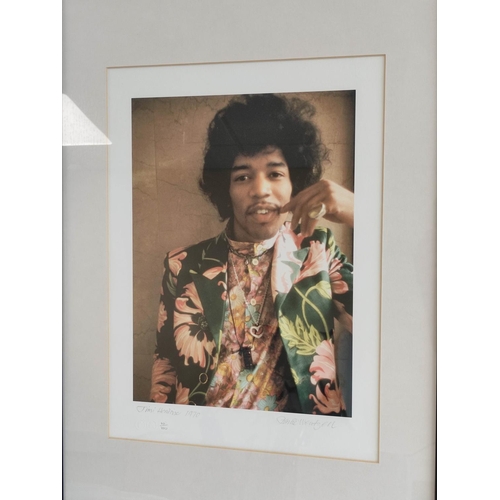 335F - Limited edition Jimi Hendrix photographic print by Rockarchive pencil signed by photographer Barrie ... 