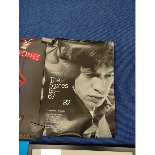 Four Rolling Stones posters to include Forty Licks, Zip Code Music