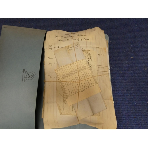 104 - Scottish Borders - Archives & Ephemera.  Three folders of correspondence, papers, tradesmen's ac... 