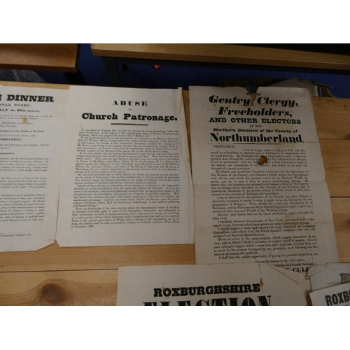 111 - Roxburghshire & Selkirkshire - Elections.  Bundle of ephemera incl. posters & hand... 