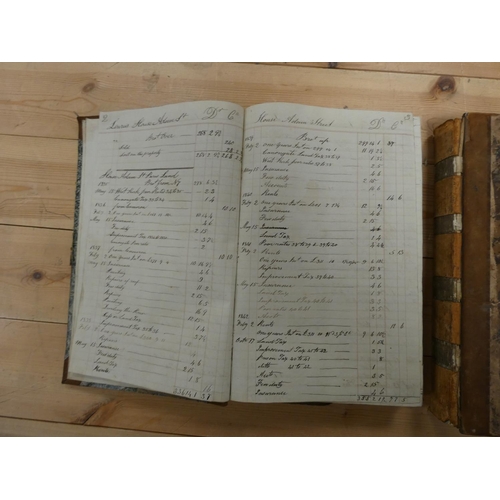 118 - Scottish Borders.  Folio manuscript account book, mainly Cove & Linhead farms, c.1860's/70's &am... 