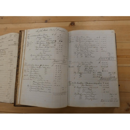 118 - Scottish Borders.  Folio manuscript account book, mainly Cove & Linhead farms, c.1860's/70's &am... 