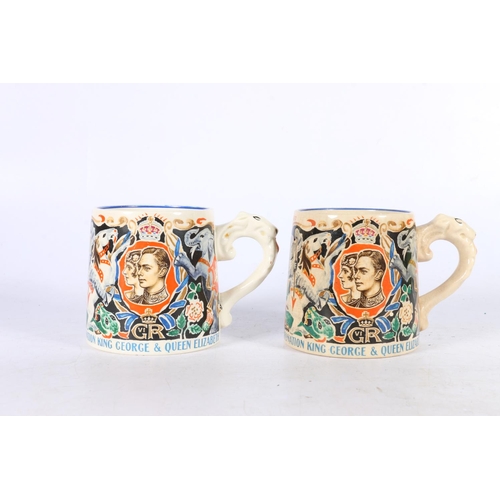 174 - Two Laura Knight George VI and Queen Elizabeth May 1937 mugs.