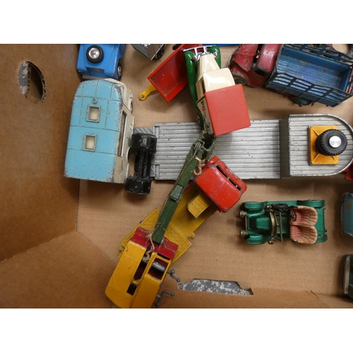 186 - Collection of die cast cars and lorries including Benborn, Dinky, Corgi, etc. 