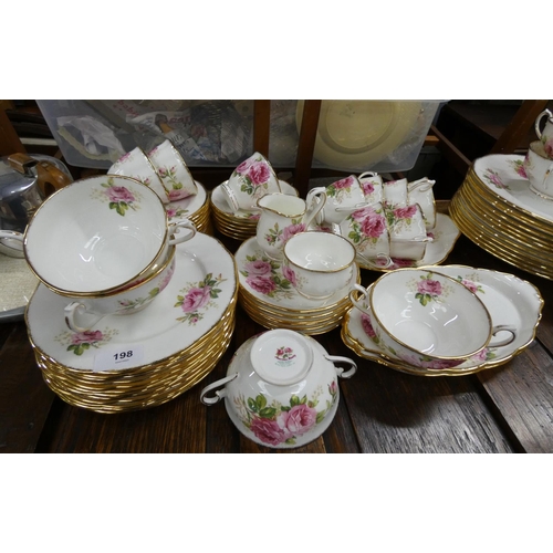 198 - Royal Albert 'American Beauty' dinner service.