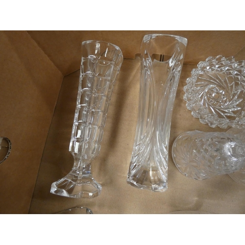 206 - Collection of Edinburgh Crystal and other crystal jugs, vases, etc. 