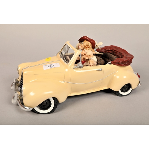 Three decorative Guillermo Forchino character cars, Taxi no.00573