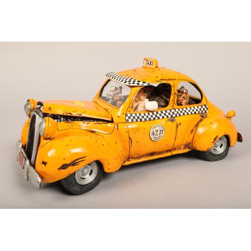 Three decorative Guillermo Forchino character cars, Taxi no.00573