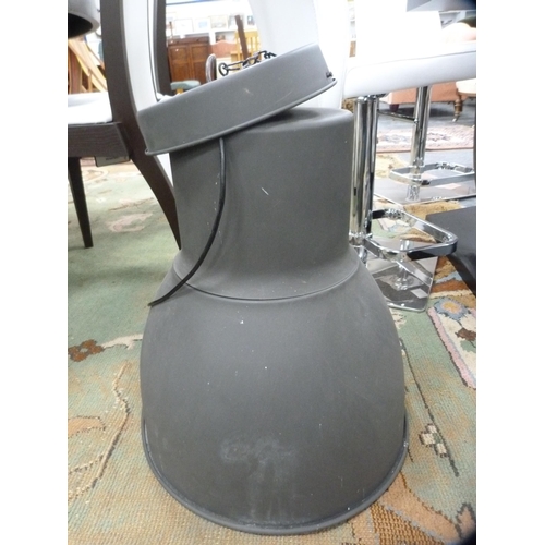 100 - Six-branch electrolier and a ceiling light in the form of a searchlight.  (2)