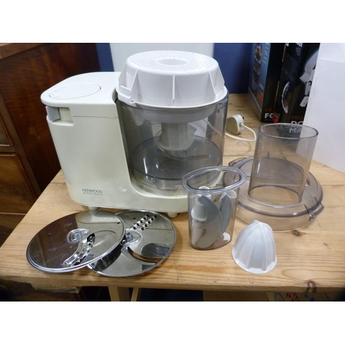 58 - Electrolux breadmaker and a Kenwood electric food processor.