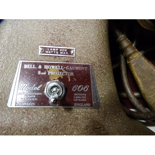 64 - Sankyo Super 8 Standard Dualux 2000H, Yashica 8mm editor, quantity of Kodak movie reels, and a Bell ... 