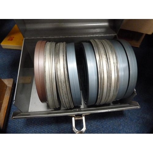 64 - Sankyo Super 8 Standard Dualux 2000H, Yashica 8mm editor, quantity of Kodak movie reels, and a Bell ... 