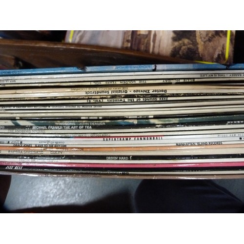 119 - Vintage suitcase containing assorted classical and other vinyl LPs.