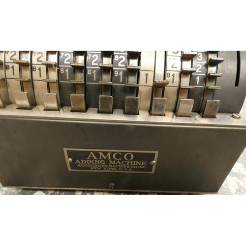 256 - Vintage AMCO adding machine.