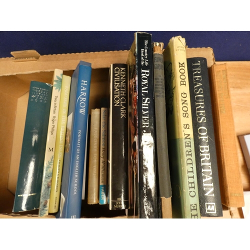 275 - Two boxes of modern books including books by Richard Green, Hilary Mantel, etc. 