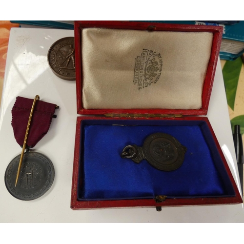 341 - Raynes Park Golf Club medallion and two other commemorative medals. (3).