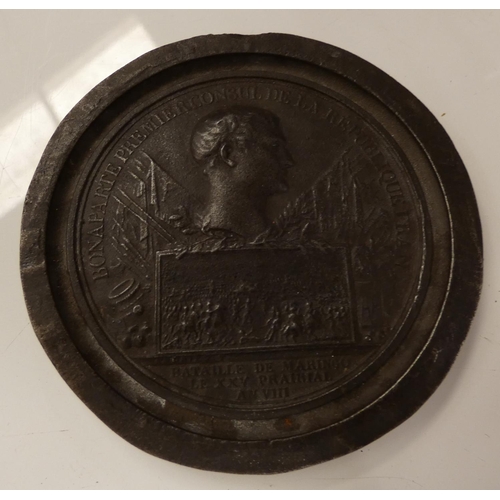 342 - Small Napoleonic bronze medallion.