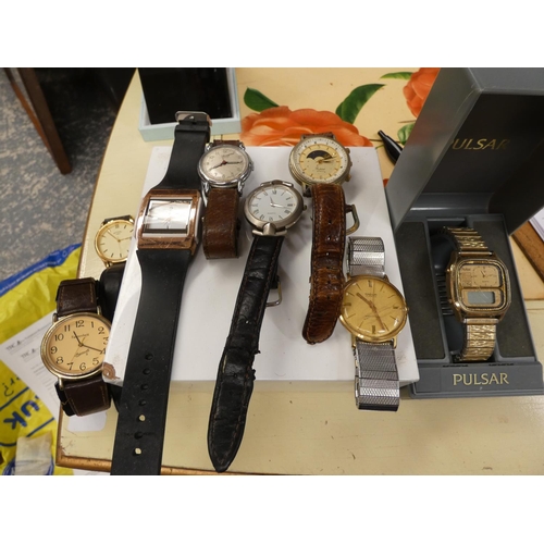 364 - Various men's fashion watches including Pulsar, Rotary, etc.