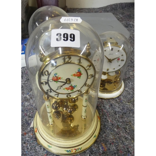 399 - Three anniversary clocks.