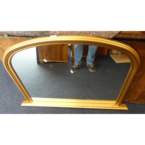 450 - Modern gilt framed over mantel mirror