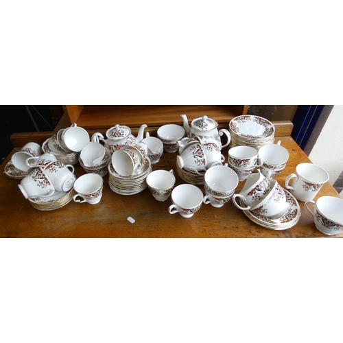 463 - Extensive floral decorated tea set