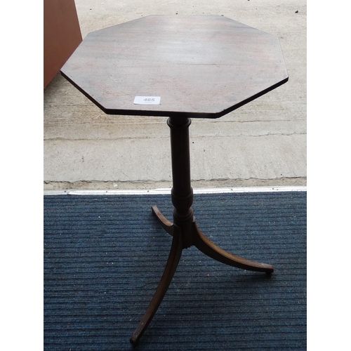 465 - Small mahogany pedestal table.