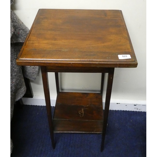 505 - Antique two tier side table.