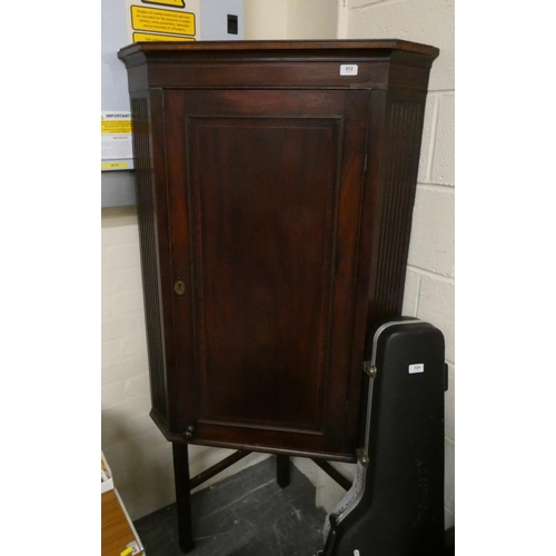 512 - 19th century mahogany corner cupboard.