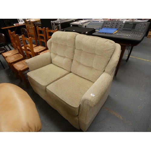 514 - Modern G Plan two seater cream sofa, recliner chair and another chair. (3).