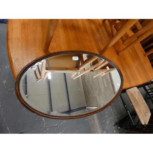 519 - Oval wall mirror.