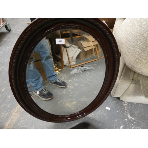 527 - Large oval mirror.