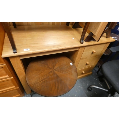 545 - Modern three drawer desk.