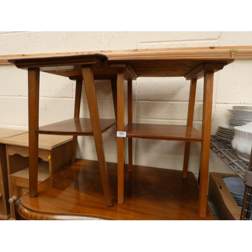 555 - Two tier side tables. (2).