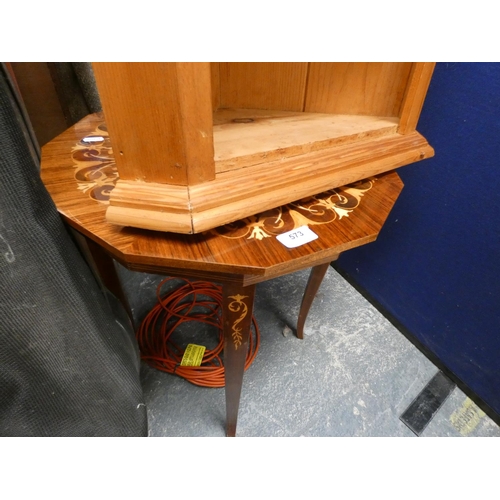 573 - Inlaid Italian style side table.