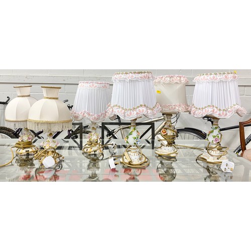 540 - Six vintage table lamps