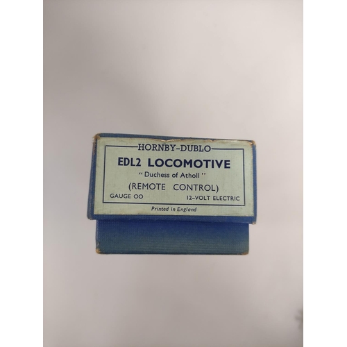 374 - Boxed Hornby Dublo OO gauge Duchess of Atholl EDL2 (6231) locomotive and an LMS Tender D2 DR352. (2)